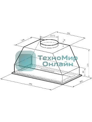 Вытяжка встраиваемая Lex Hyper 600 GS WH Inverter белый управление: сенсорное (1 мотор)