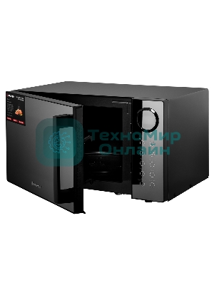 Микроволновая печь BRAYER BR2506 черный, 23 л, 900 Вт, переключатели - кнопки