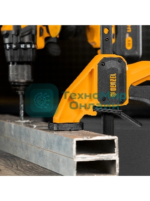 Струбцина Denzel F-образная, быстрозажимная, 150 х 80 мм, усиленный нейлоновый корпус