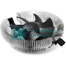 Кулер для процессора PCCooler E80 (65W, 3-pin, 42mm, Al/Cu, -mm, 1x80мм, 29.61CFM, 22dBA, 2000RPM, S: 1851/1700/1200/115X, AM5/AM4, silver, black)