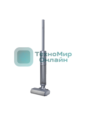 Пылесос вертикальный BQ VCA1003W холодный серый, питание от аккумулятора, 14 Вт, уборка суxая/влажная, пылесборник 0.36 л