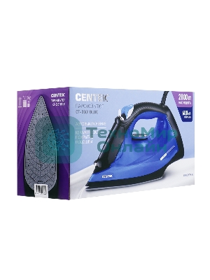 Утюг Centek CT-3301 синий, 2800 Вт, 60 г/мин, 195 г/мин, 600 мл