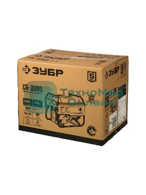 Электрогенератор бензиновый Зубр СБ-3300, 3.3 кВт, 72 дБ, 44 кг