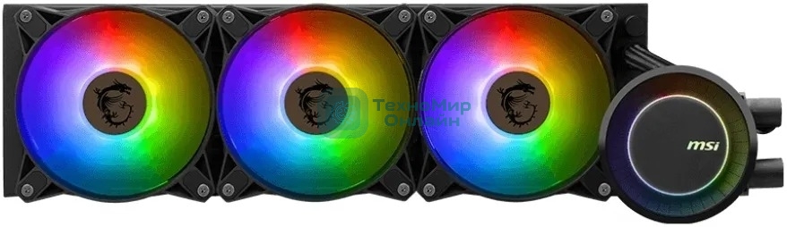 Система жидкостного охлаждения MSI MAG CoreLiquid E360, 3x ARGb Fan, Color Box, LGA1700, AM5