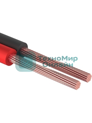 Кабель акустический Rexant ШВПМ 2х0.35 кв.мм, красно-черный, 100 м
