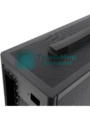 Компьютерный корпус без блока питания HSPD M210, Mesh Mid Tower, черный, 0.7 SPCC, 1x90мм mATX, mITX 140/280/150мм 1x2.5