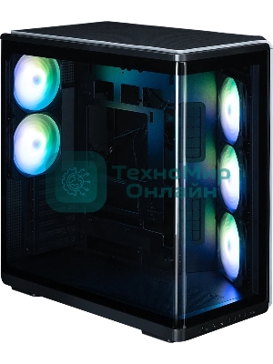 Компьютерный корпус ZALMAN MidTower P60 black (ATX, без БП, 2xUSB 3.0+USB Type C, 5x120мм ARGb) (Zalman P60 Black)