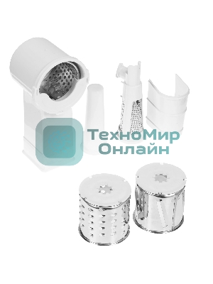 Мясорубка электрическая Ротор Макси ЭМШ 35/300-3 белый, 1500 Вт, 0.6 кг/мин, насадки - 4