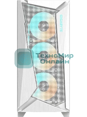 Компьютерный корпус Gigabyte C301GW белый без БП ATX 4x120мм 4x140мм 2xUSB 3.0 audio bott PSU