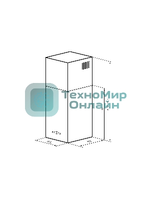 Вытяжка островная LEX Mono 400 белый, 40 см, 850 куб. м/ч, 50 дБ
