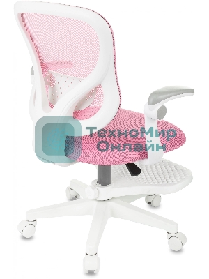 Кресло детское Бюрократ BuroKIDS 3 розовый Velvet 36, крестов. пластик