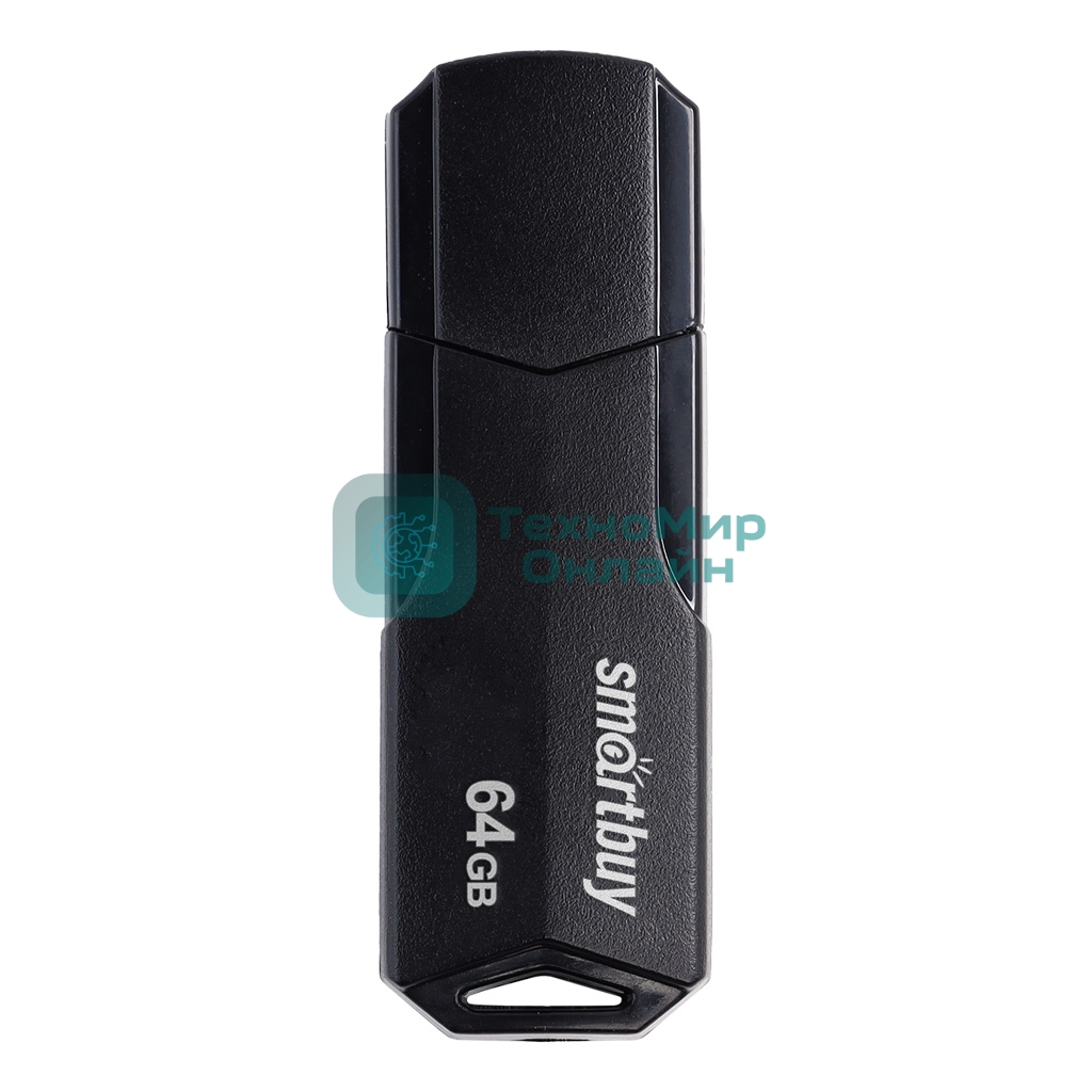 Флешка USB Smartbuy CLUE black (SB64GBCLU-K), 64Gb, USB 2.0, R/W 30/15, черный