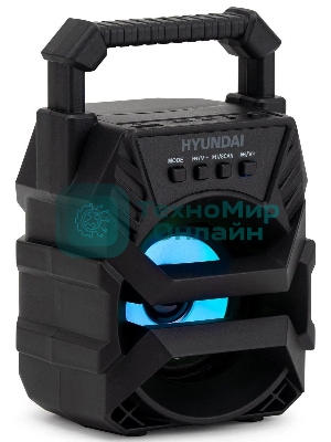 Колонка портативная Hyundai H-PS1000 черный 9 Вт 1.0 BT/USB 10м 500mAh