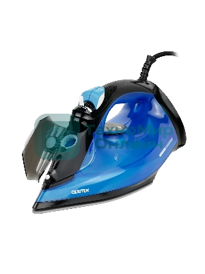 Утюг Centek CT-3301 синий, 2800 Вт, 60 г/мин, 195 г/мин, 600 мл