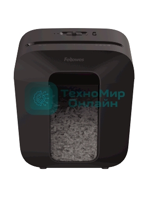 Шредер Fellowes PowerShred LX25 черный (секр.P-4)/перекрестный/6лист./11.5лтр./скрепки/скобы/пл.карты