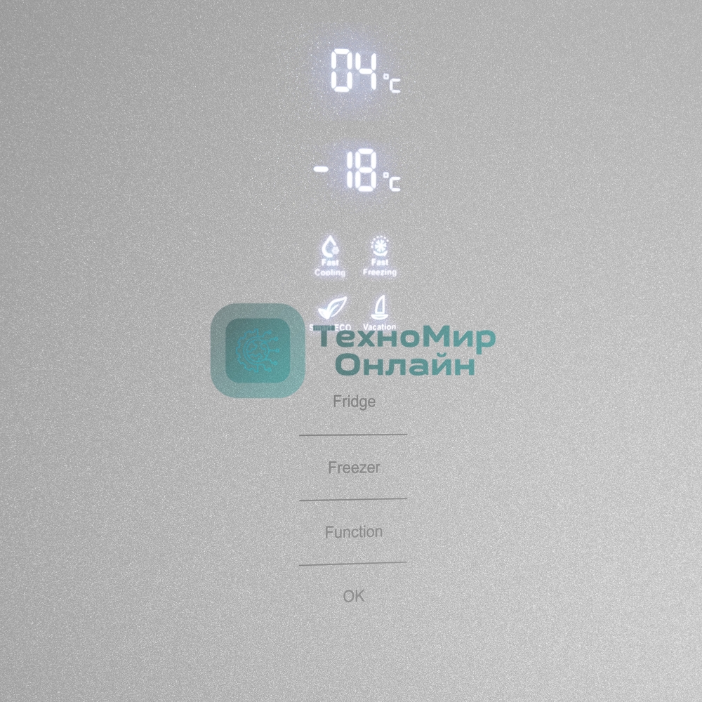 Холодильник Maunfeld MFF185NFS серый двухкамерный инвертор 240/100л морозилка снизу, No Frost