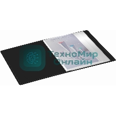 Папка с 60 прозрачными вкладками Silwerhof Eco A4 пластик 0.7мм черный