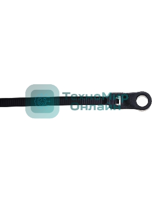 Хомут кабельный Rexant 4.3х200 нейл. под винт черный (уп. 100 шт)