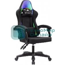 Кресло игровое Knight Wolf RGb черный, крестов. пластик