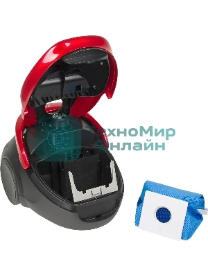 Пылесос Samsung VC20M257AWR красный, 460/2000 Вт, уборка сухая, пылесборник мешок 2.5 л