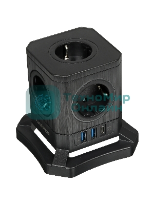 Сетевой фильтр HARPER UCH-730 Black PD3.0