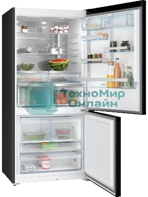 Холодильник Bosch KGP86AXB0N черный двухкамерный 419/202л морозилка снизу, No Frost