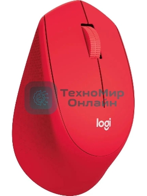Мышь беспроводная Logitech M280 красный, 1000 dpi, радиоканал, USB, кнопки - 3