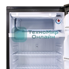 Холодильник Willmark XR-80SS черный/серебряный однокамерный 63/8л морозилка сверху