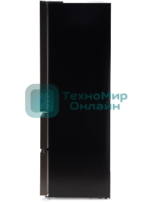 Холодильник Hyundai CM55043F черная сталь трехкамерный 354/186л морозилка снизу, No Frost, Side by Side