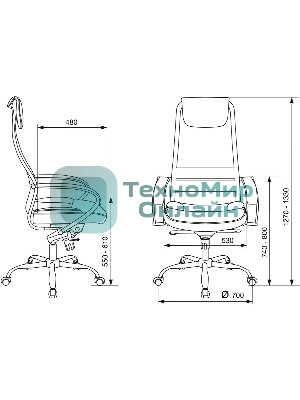 Кресло Бюрократ CH-609SL/BLACK TW-01 TW-11 черный, сетка
