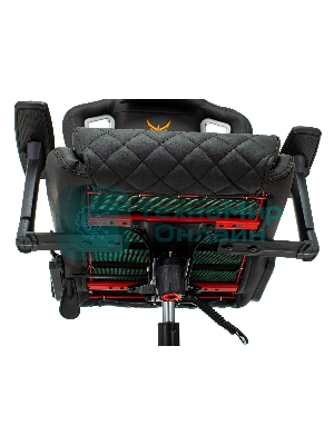 Кресло Knight OUTRIDER черный/красный, экокожа, 120 кг, механизм качания