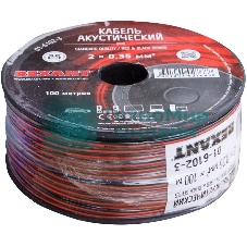 Кабель акустический Rexant ШВПМ 2х0.35 кв.мм, красно-черный, 100 м