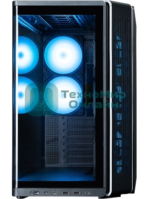 Компьютерный корпус ZALMAN MidTower P60 black (ATX, без БП, 2xUSB 3.0+USB Type C, 5x120мм ARGb) (Zalman P60 Black)