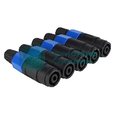 Комплект кабельных разъемов Wize WSKONF-4P-5 SpeakON 4 pin, (розетка), 5 шт. в комплекте