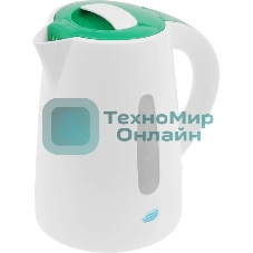 Чайник электрический Великие Реки Томь-1 белый/зеленый