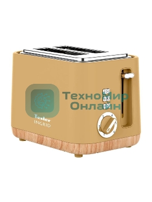 Тостер Tesler TT-244, оранжевый, 815 Вт, 2 слота