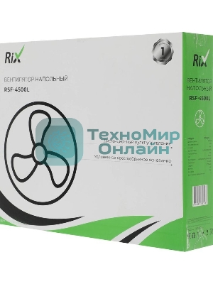 Вентилятор Rix RSF-4500L белый, напольный, 45 Вт, 3 скорости, 36 см