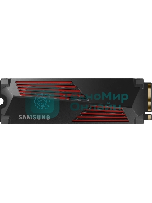 Накопитель SSD Samsung 990 Pro 4Tb, PCIe 4.0 x4, M.2 2280, NVMe, R/W 7450/6900, с радиатором