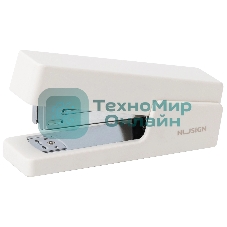 Степлер Deli ENS084 Nusign 24/6 26/6 (20 листов) белый, 100 скоб, коробка