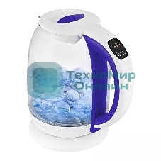 Чайник электрический Kitfort КТ-6140-1 1.7л. 2200Вт белый/фиолетовый