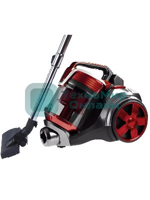 Пылесос Kelli KL-8024 красный, 450/2600 Вт, уборка сухая, пылесборник контейнер 3.5 л