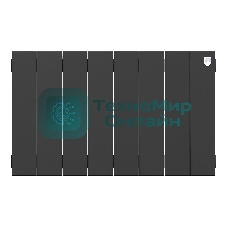 Радиатор биметаллический Royal Thermo PianoForte 300 черный - 8 секц.