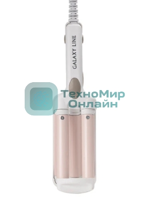 Щипцы для завивки волос Galaxy Line GL4667 белый/бежевый, 10 мм, 180 °C, 1 режим