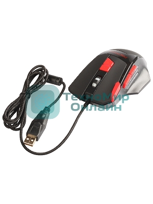 Мышь проводная Qumo Predator M80 черный, 3200 dpi, USB, кнопки - 8