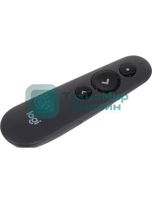 Презентер Logitech R500s Graphite черный, Bluetooth + 2.4 GHz, USB-ресивер, 3 программируемых кнопки, лазерная указка