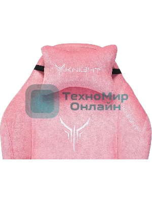 Кресло Knight N1 Fabric розовый, велюр, 120 кг, механизм качания
