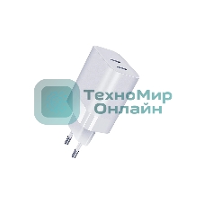 Сетевое зарядное устройство Qumo Energy PD 35W (Charger 0074), два порта: Type-C PD + Type-C PD, белый