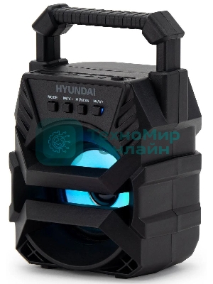 Колонка портативная Hyundai H-PS1000 черный 9 Вт 1.0 BT/USB 10м 500mAh