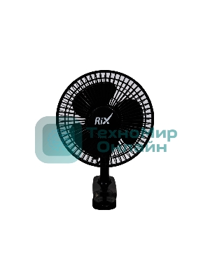 Вентилятор Rix RDF-1500WB чёрный, настольный, 15 Вт, 2 скорости, 15 см