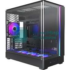Корпус Montech King Pro 15, Mini-Tower, чёрный, 4 x 120 мм